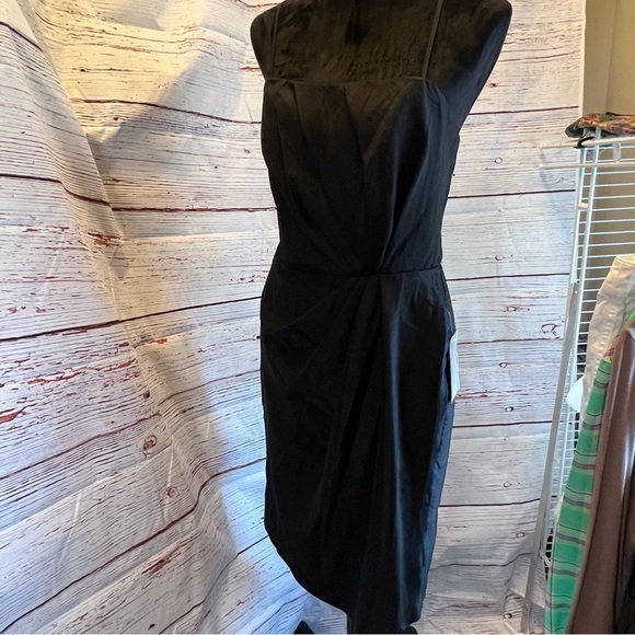 WTOO Black Shantung Strapless Dress Size 10 - Picture 5 of 10